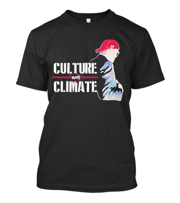 CULTURE OVER CLIMATE Red Cap Figure T-Shirt