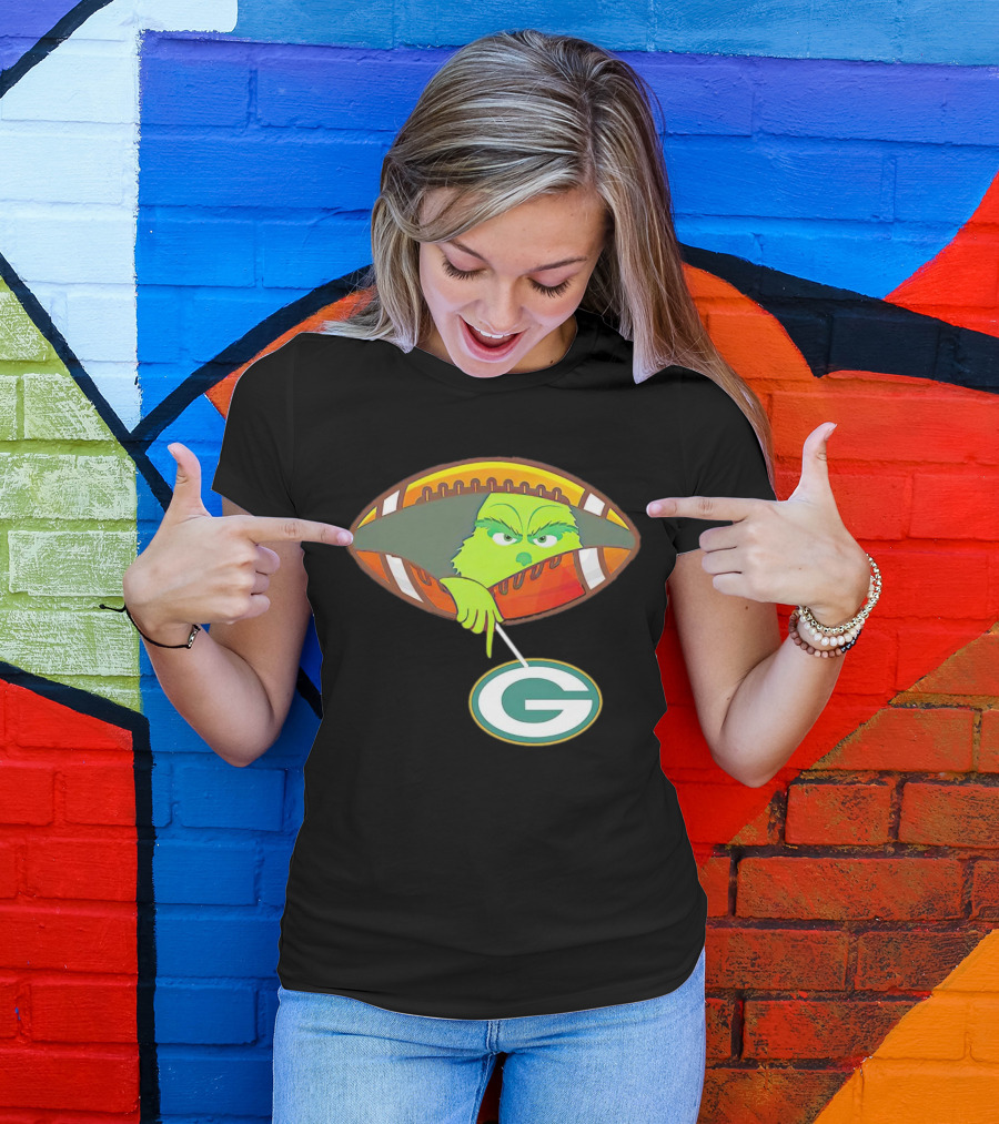 Grinch Ew Football Green Bay Packers Mockery T-Shirt