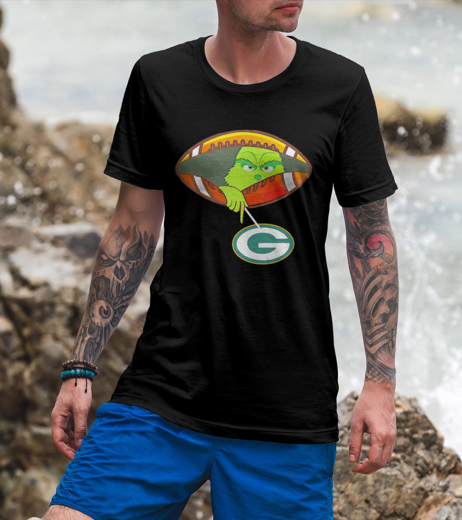 Grinch Ew Football Green Bay Packers Mockery T-Shirt