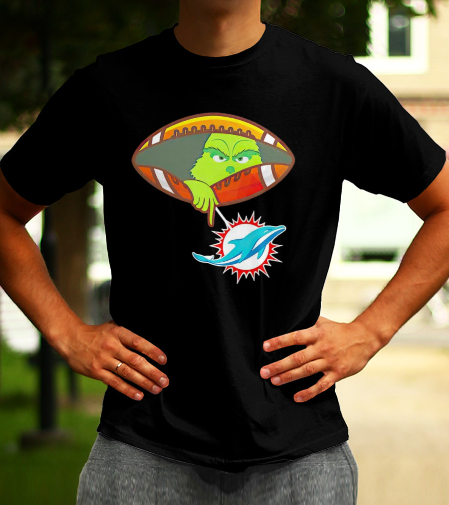 Grinch Ew Miami Dolphins Football T-Shirt