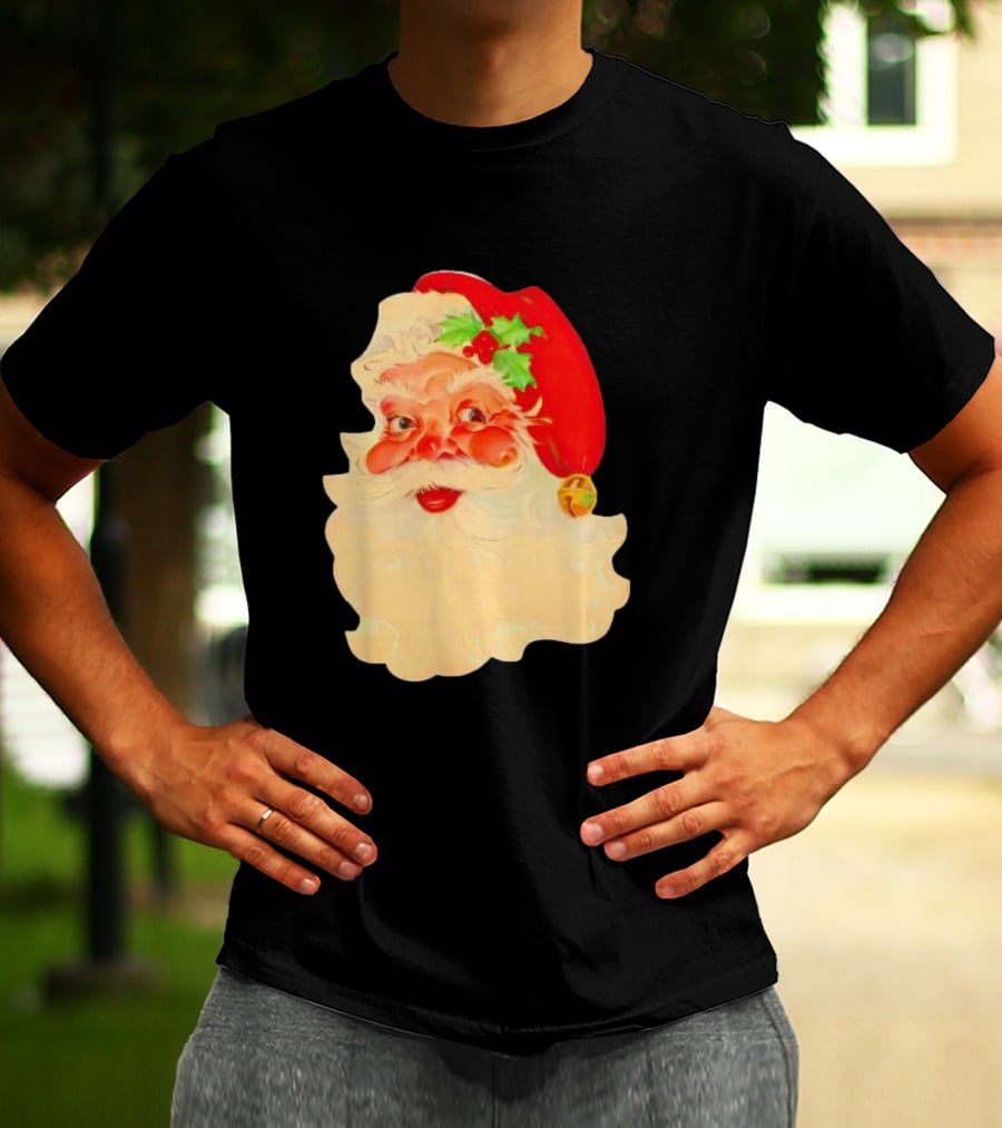 Santa Claus Vintage 1960s Christmas Nostalgia T-Shirt