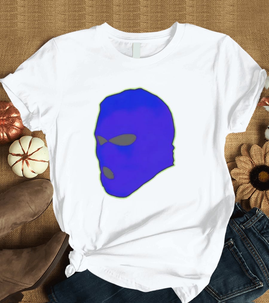 Seahawks Ski Mask Hoodie Graphic Blue Outline T-Shirt