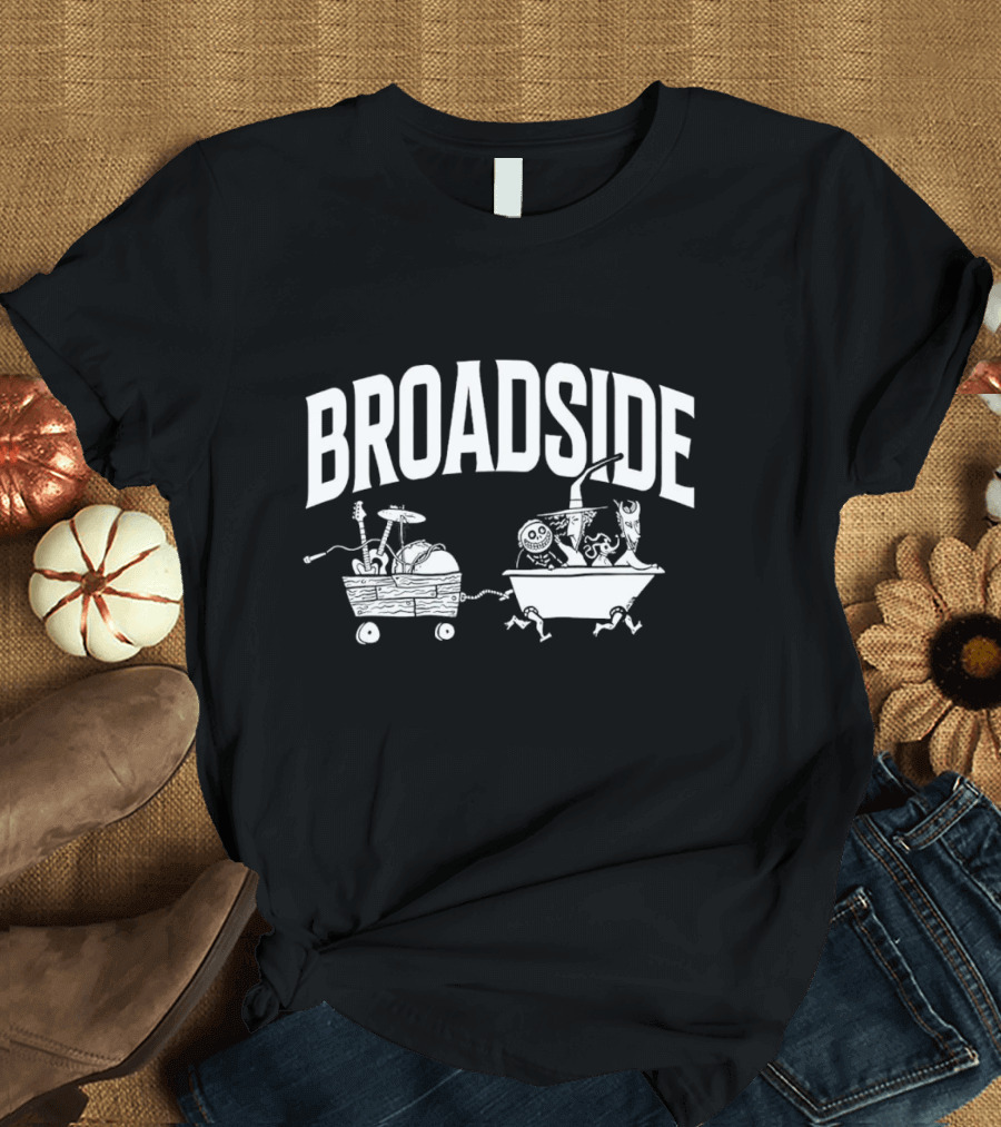 Broadside Wagon Skeleton Band Parade T-Shirt