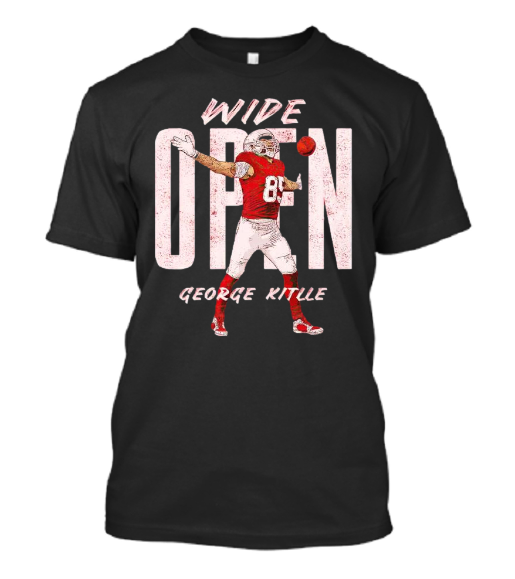Wide Open George Kittle Football Catch T-Shirt