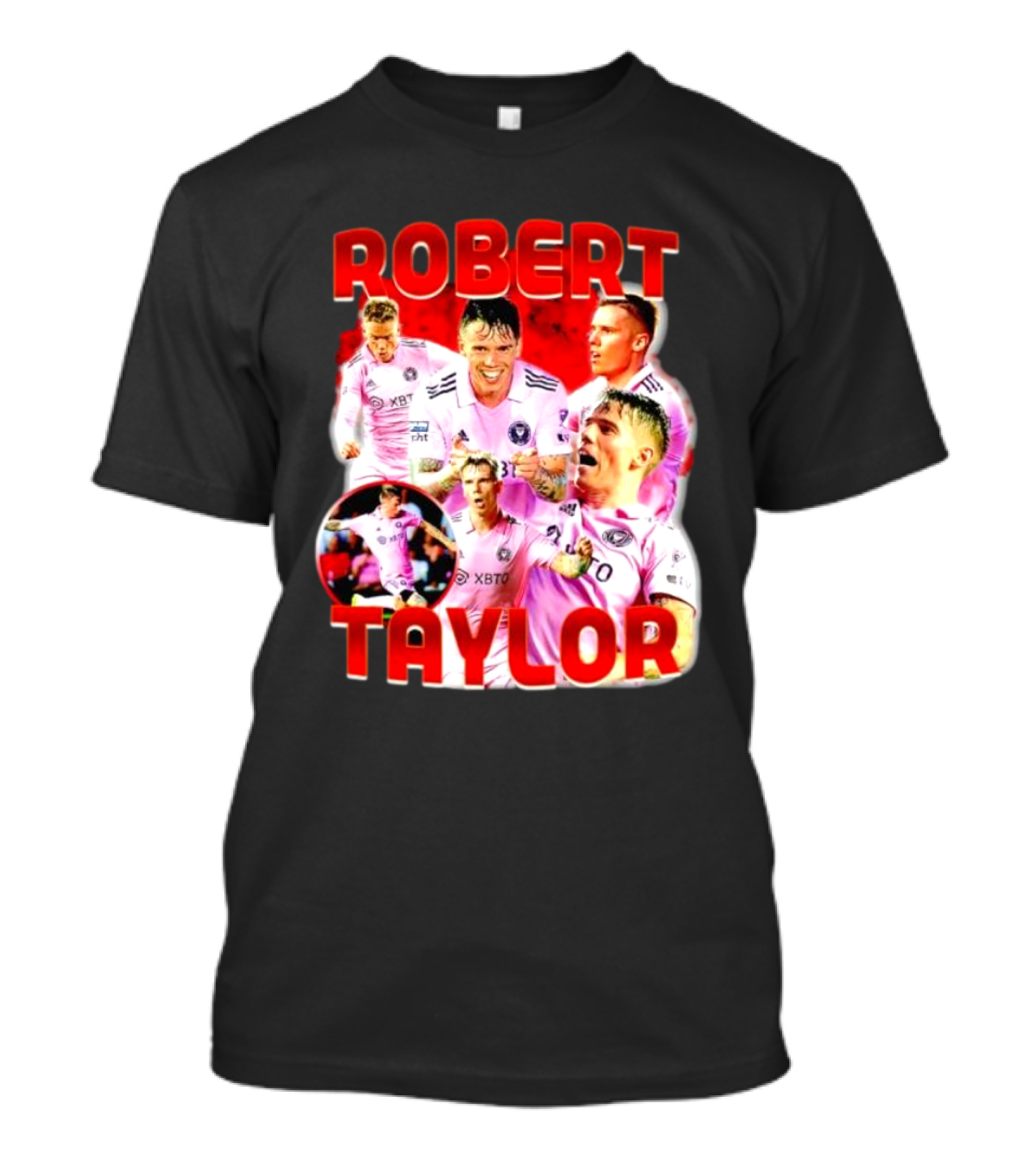 Robert Taylor Inter Miami CF Bootleg Style Collage T-Shirt