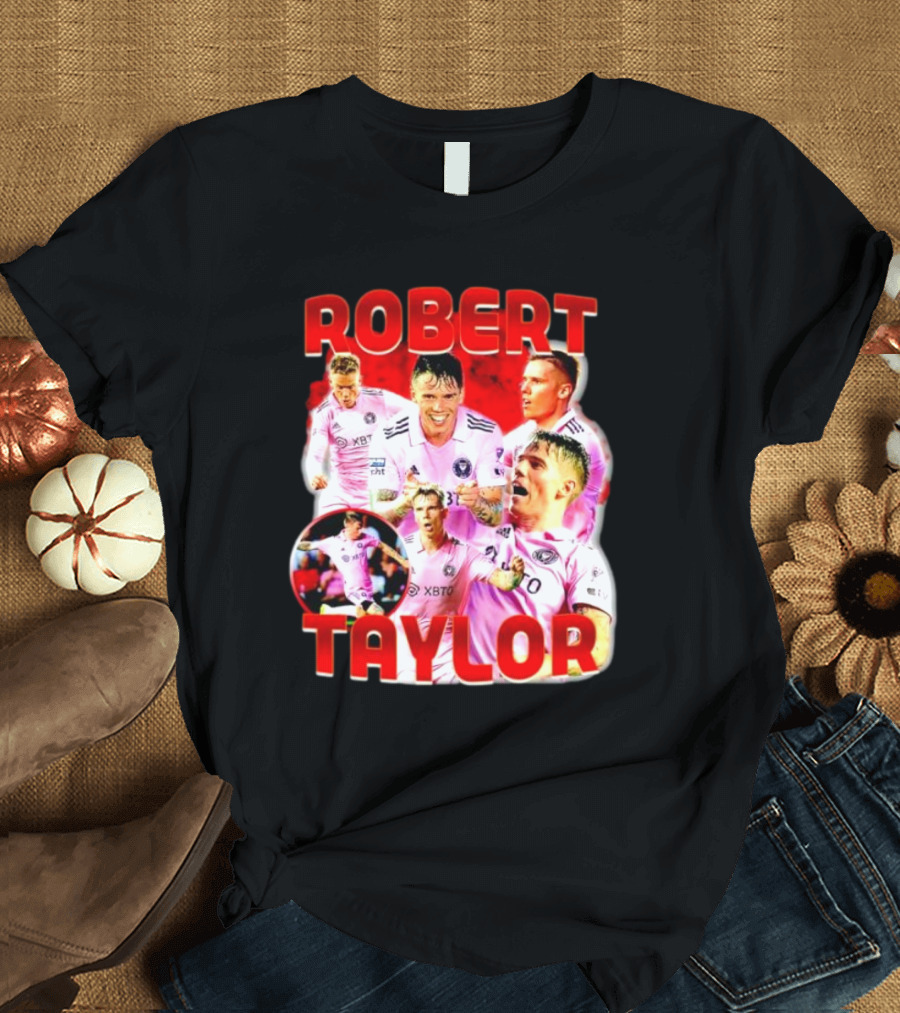 Robert Taylor Inter Miami CF Bootleg Style Collage T-Shirt