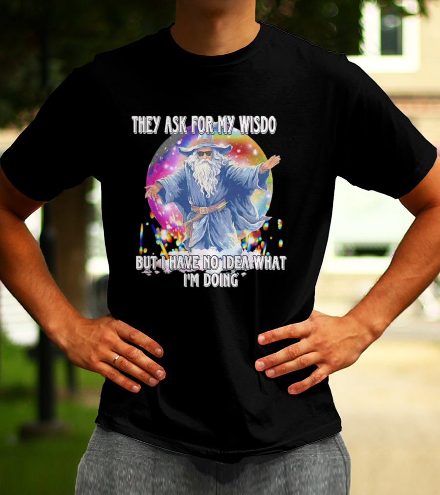 They Ask For My Wisdom But I Have No Idea What I'm Doing Wizard T-Shirt