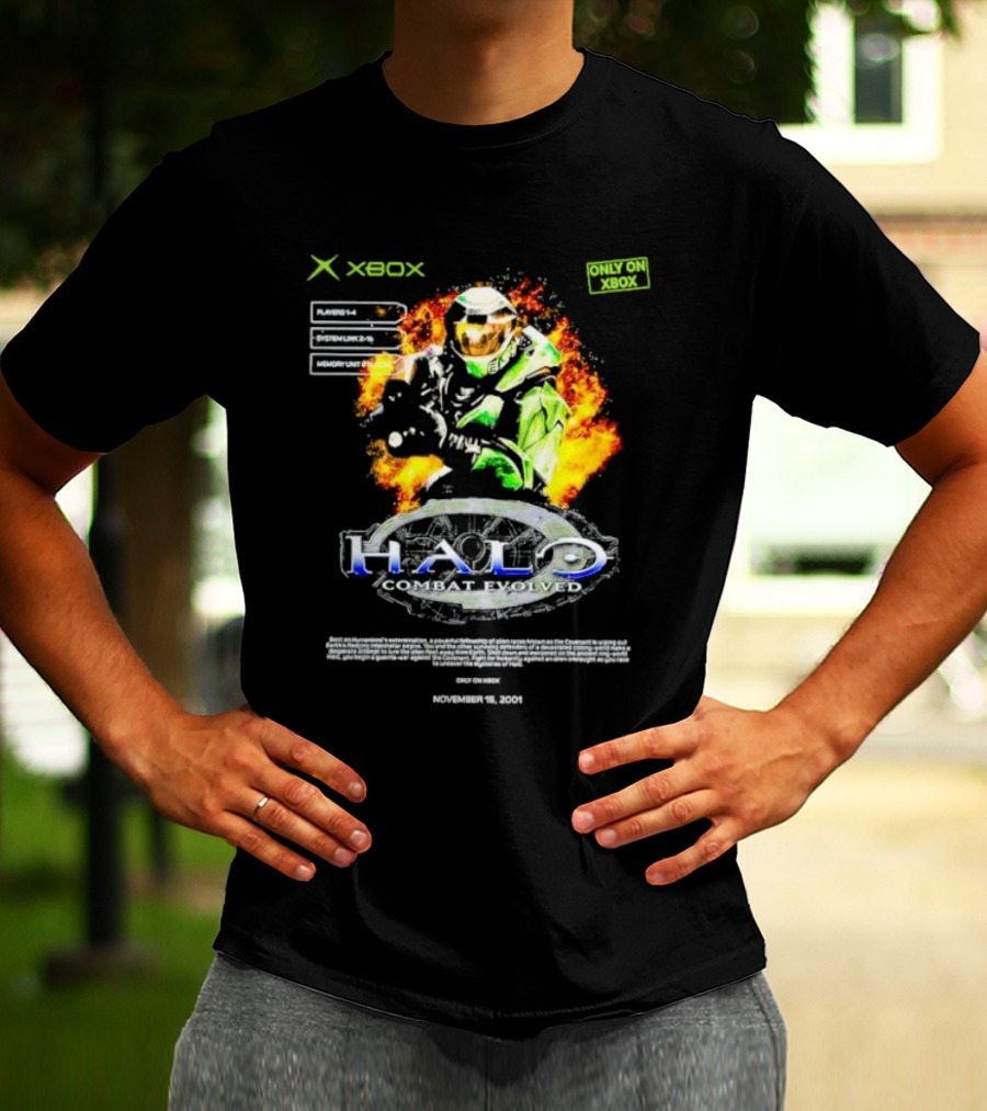 Xbox Halo Combat Evolved Only On Xbox November 15 2001 T-Shirt