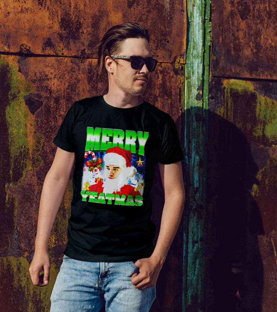Merry Yeatmas Yeat Rapper Christmas Santa Claus Holiday T-Shirt