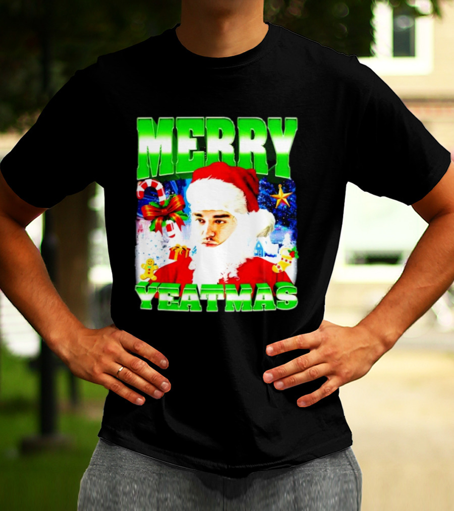 Merry Yeatmas Yeat Rapper Christmas Santa Claus Holiday T-Shirt