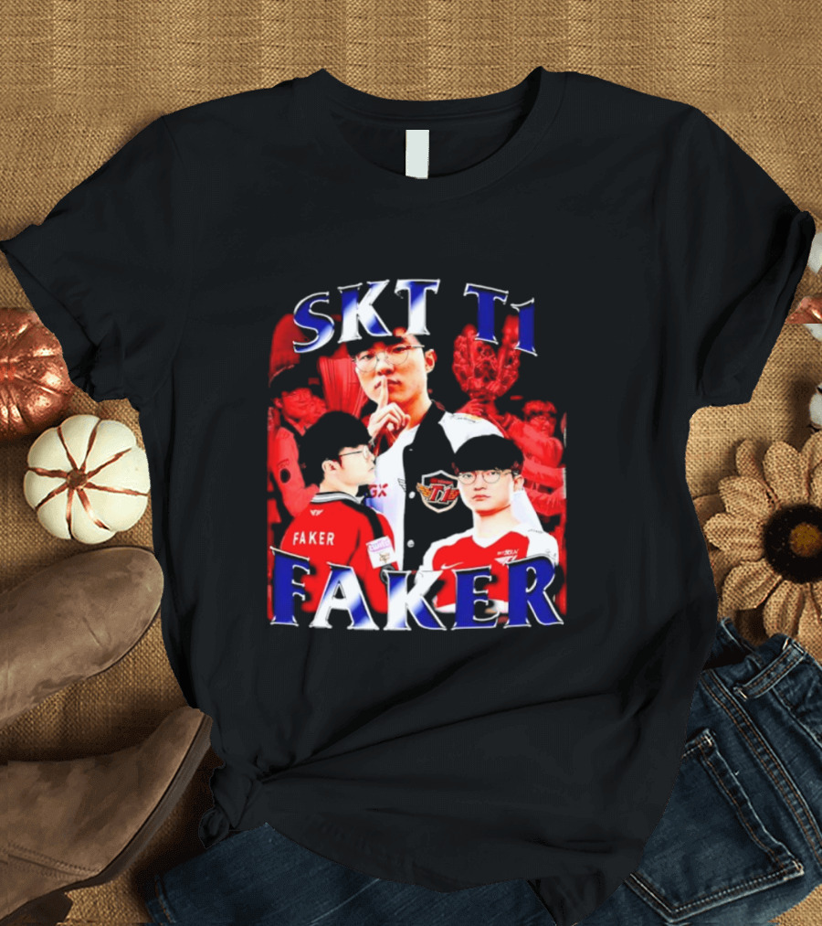 SKT T1 Faker Vintage Champion Legacy T-Shirt