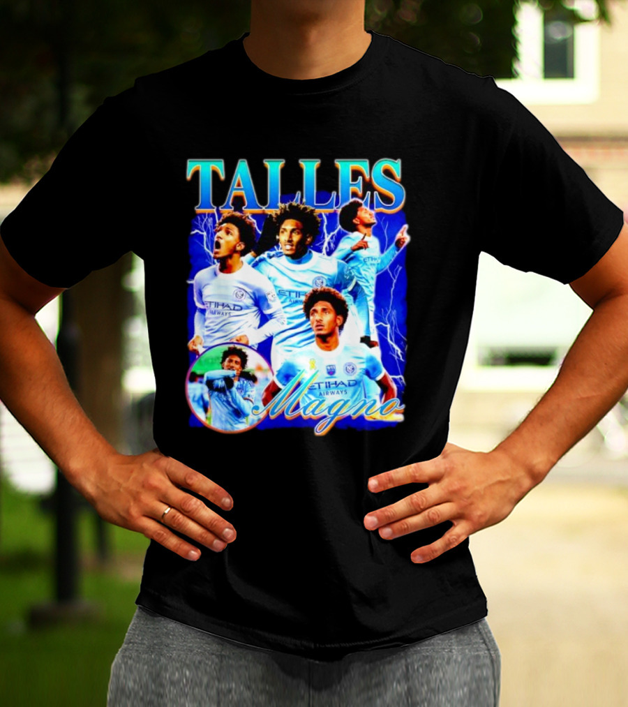 Talles Magno Etihad Airways Lightning Soccer Montage T-Shirt