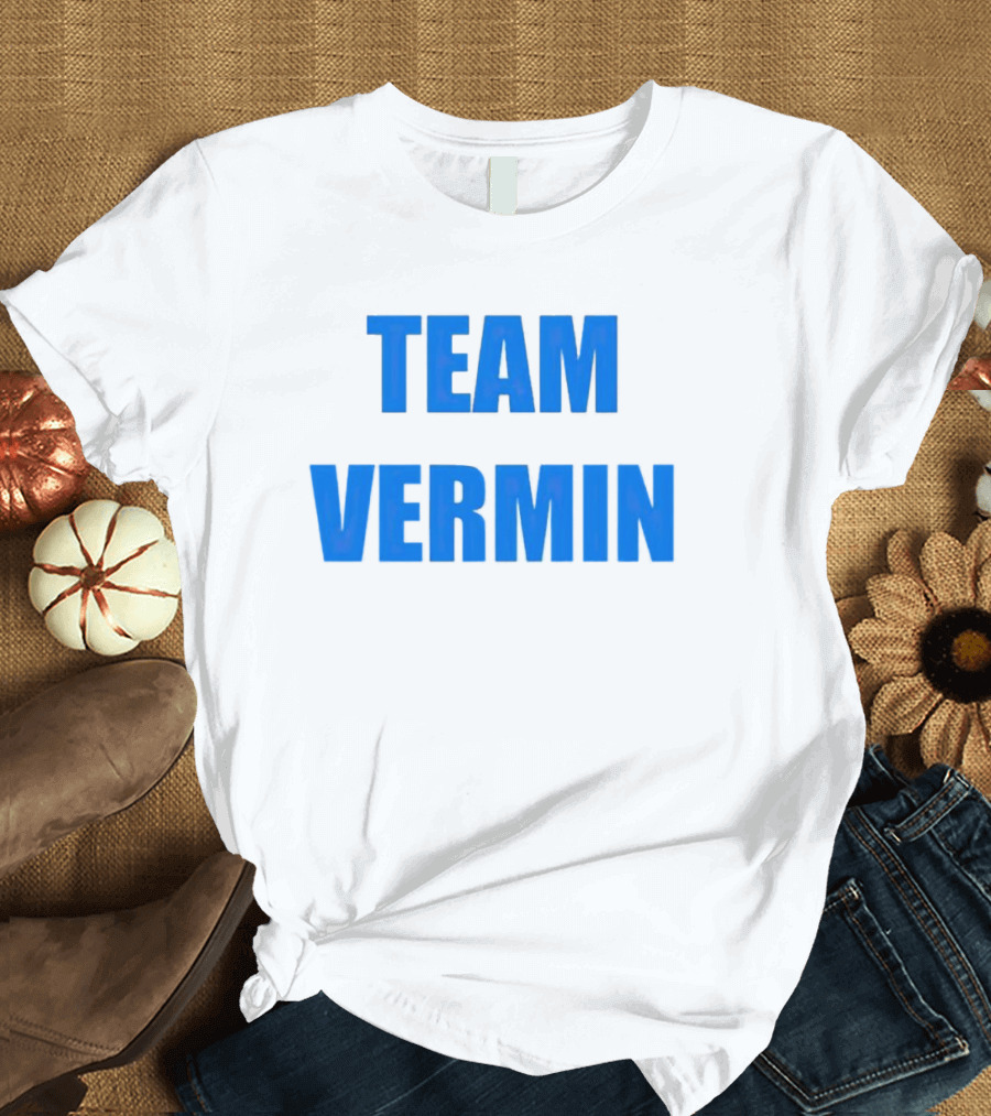 Team Vermin Bold Blue Text T-Shirt