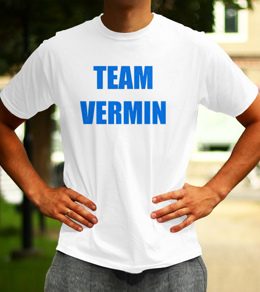 Team Vermin Bold Blue Text T-Shirt