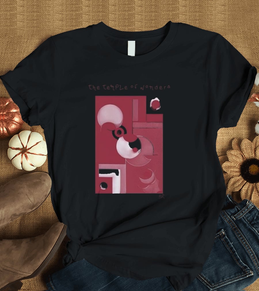 The Temple Of Wonders Abstract Geometric Red Circles And Shapes T-Shirt