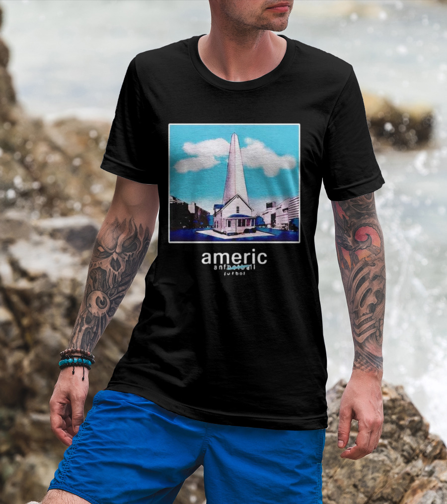 Americ Anfootball Futbol House And Obelisk Cityscape T-Shirt