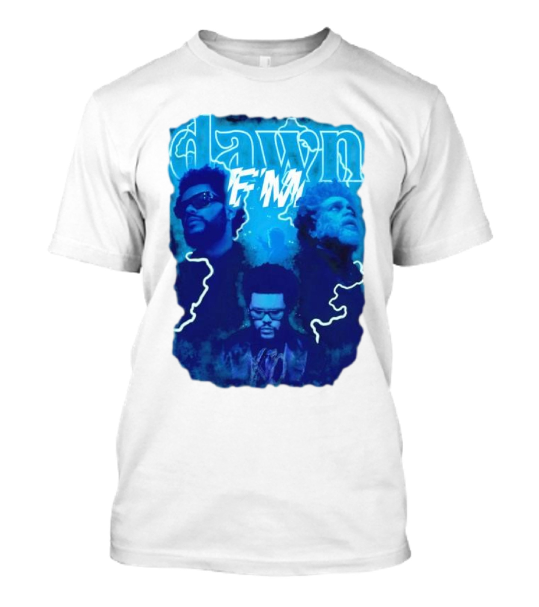Dawn FM Vintage The Weeknd Blue Trio Image T-Shirt