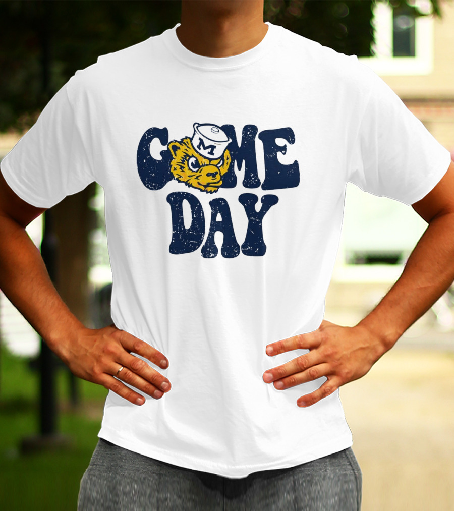 University Of Michigan Game Day Vintage Wolverine T-Shirt