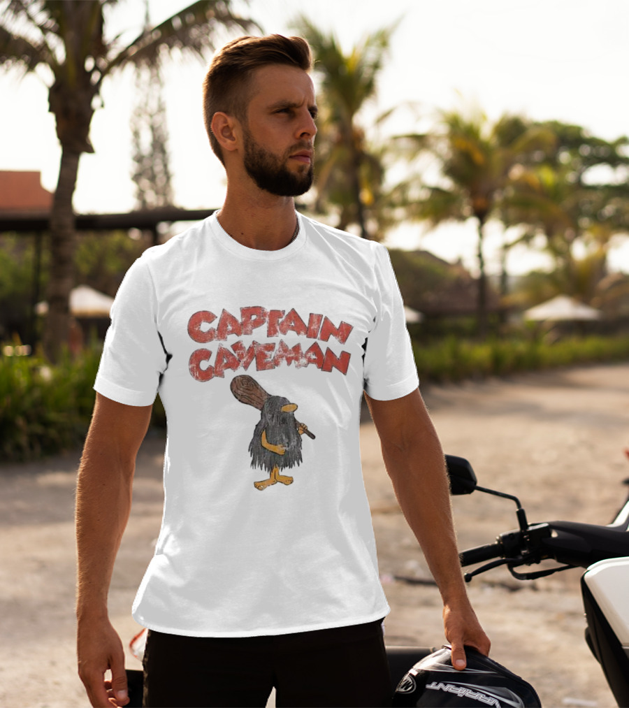 Captain Caveman Vintage Retro Cartoon Character T-Shirt