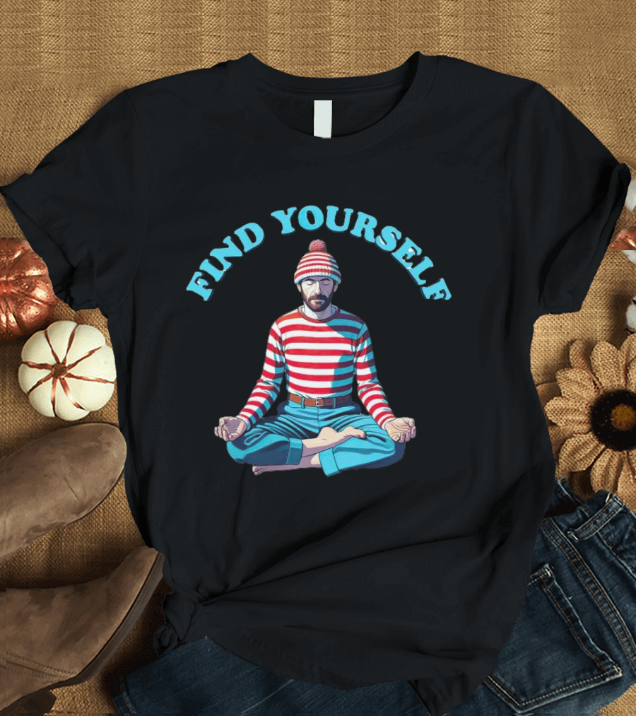 Find Yourself Where’s Waldo Meditation Concept T-Shirt