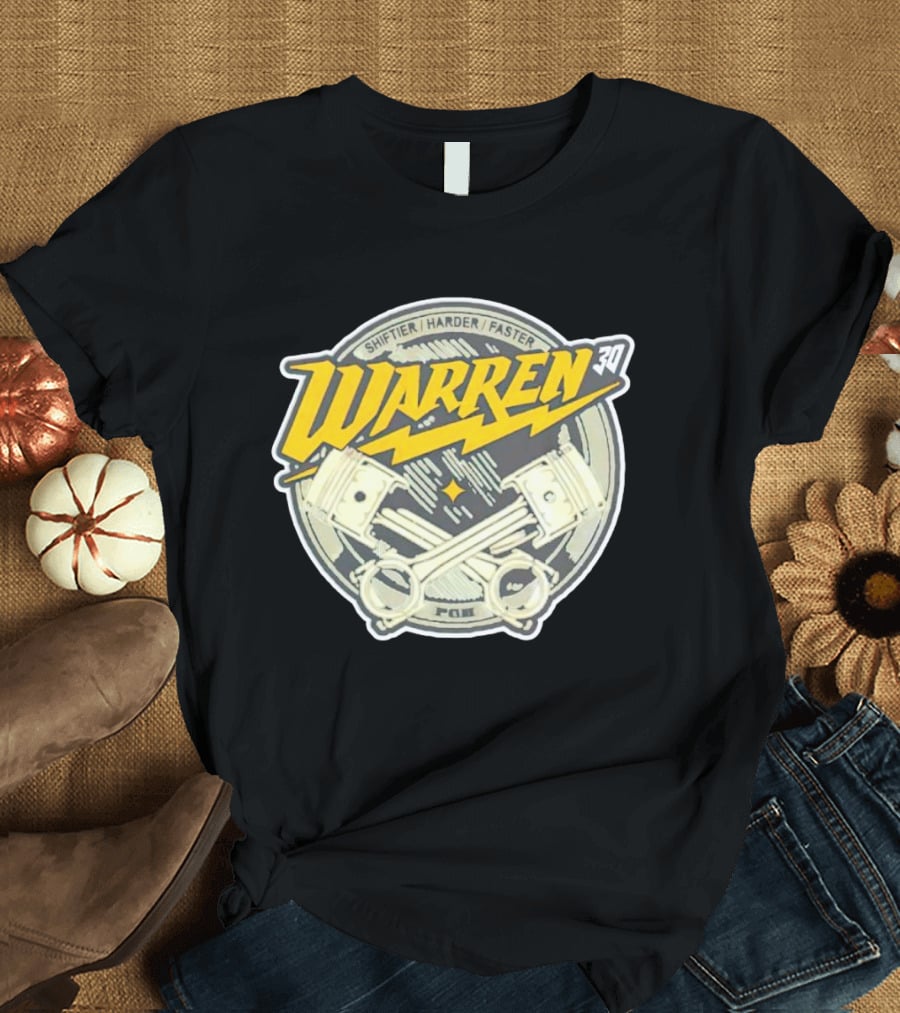 Shiftier Harder Faster Warren 30 Racing Engine Pistons T-Shirt
