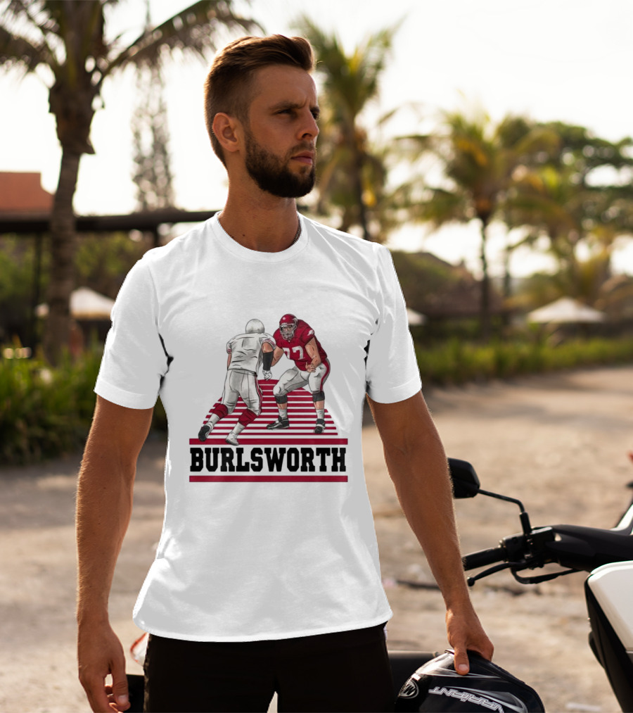 Burlsworth Number 77 Football Player In Action Against Opponent T-Shirt