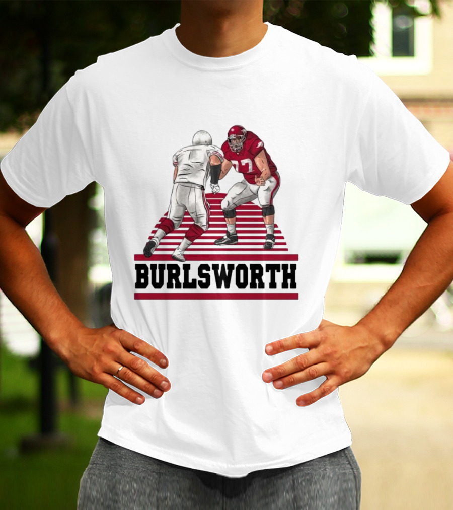 Burlsworth Number 77 Football Player In Action Against Opponent T-Shirt