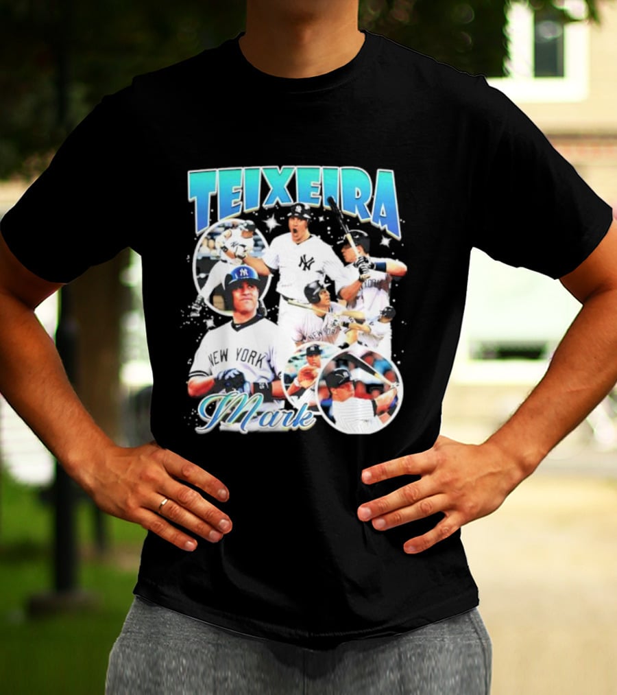 Teixeira Mark New York Yankees Baseball Vintage Bootleg T-Shirt