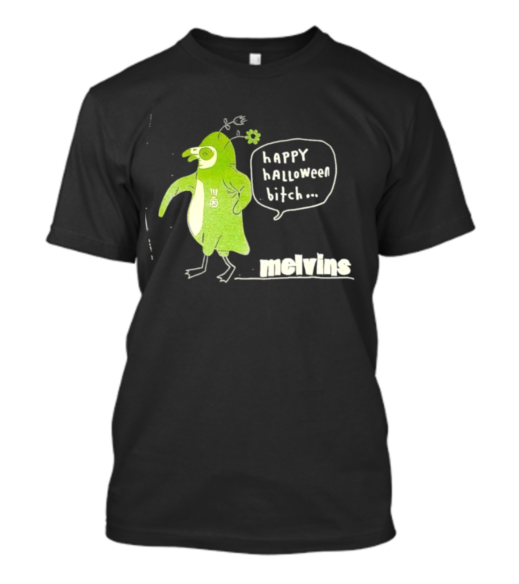Melvins Happy Halloween Bitch Green Bird Costume T-Shirt