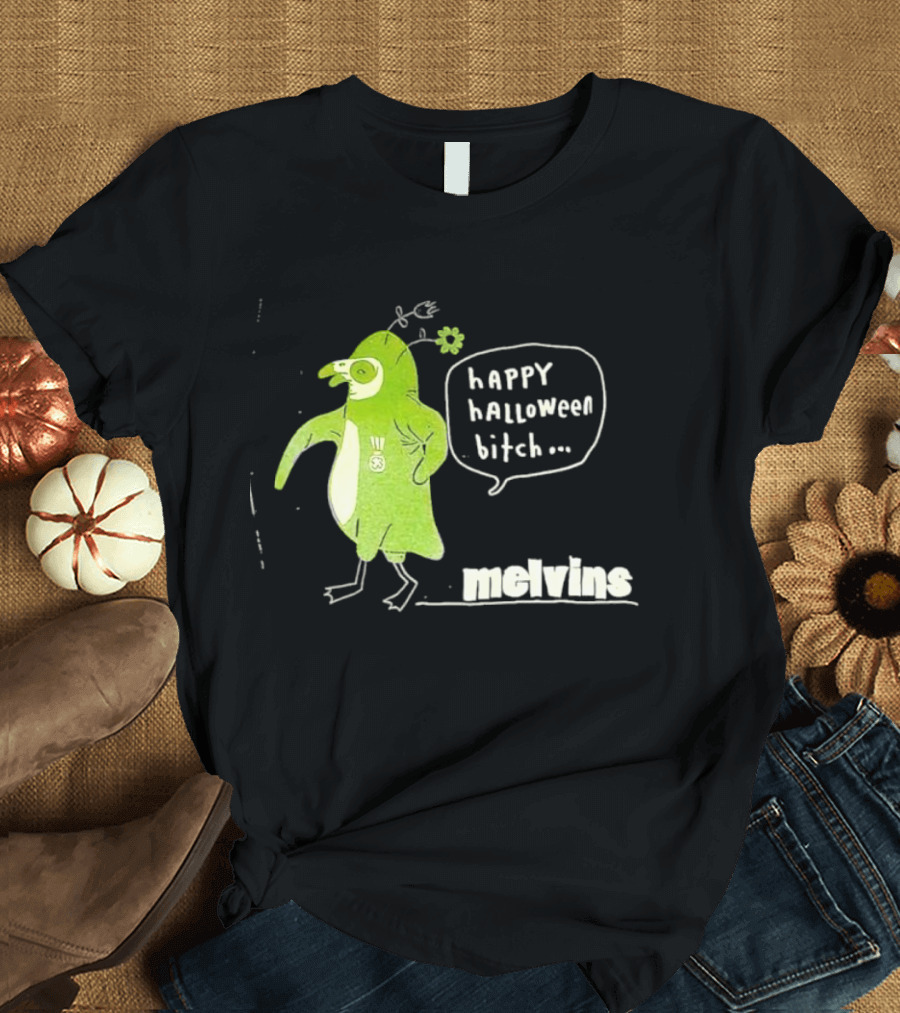 Melvins Happy Halloween Bitch Green Bird Costume T-Shirt