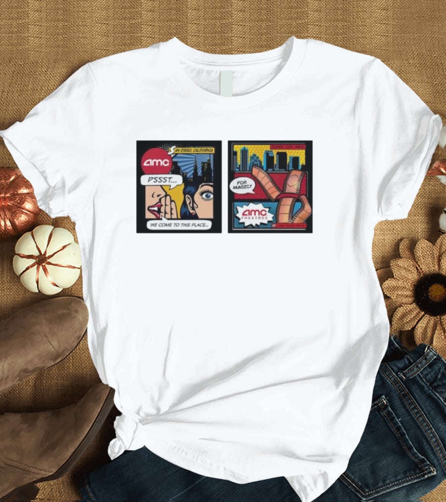 AMC PSSST Comic Pop Art Magic Theatres San Diego California T-Shirt