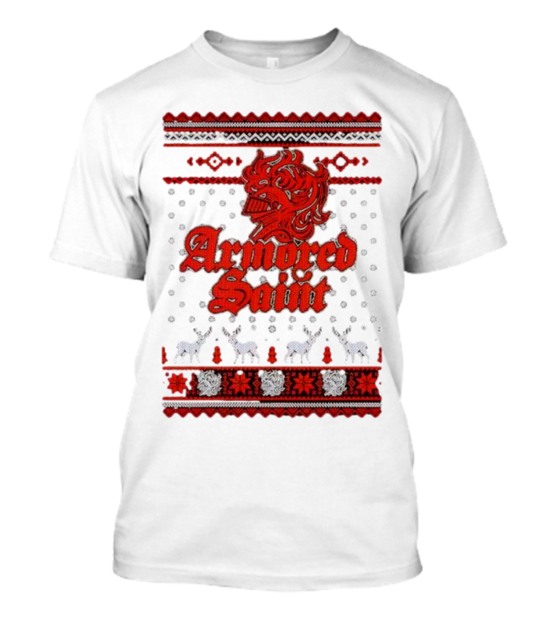 Armored Saint Red Knight Christmas T-Shirt