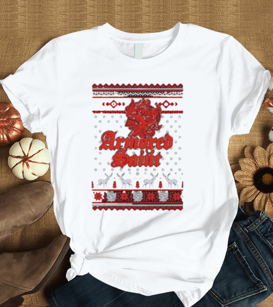Armored Saint Red Knight Christmas T-Shirt
