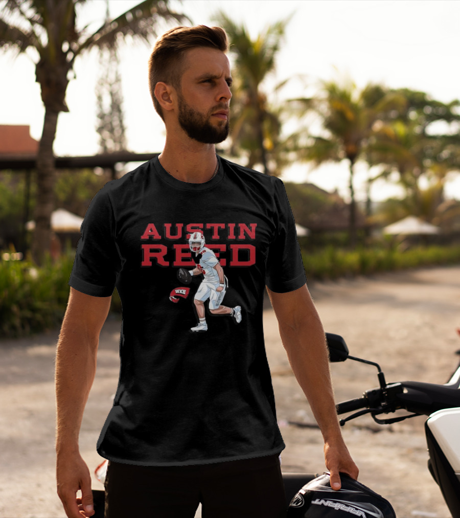 Austin Reed WKU Football Player Graphic With Helmet T-Shirt
