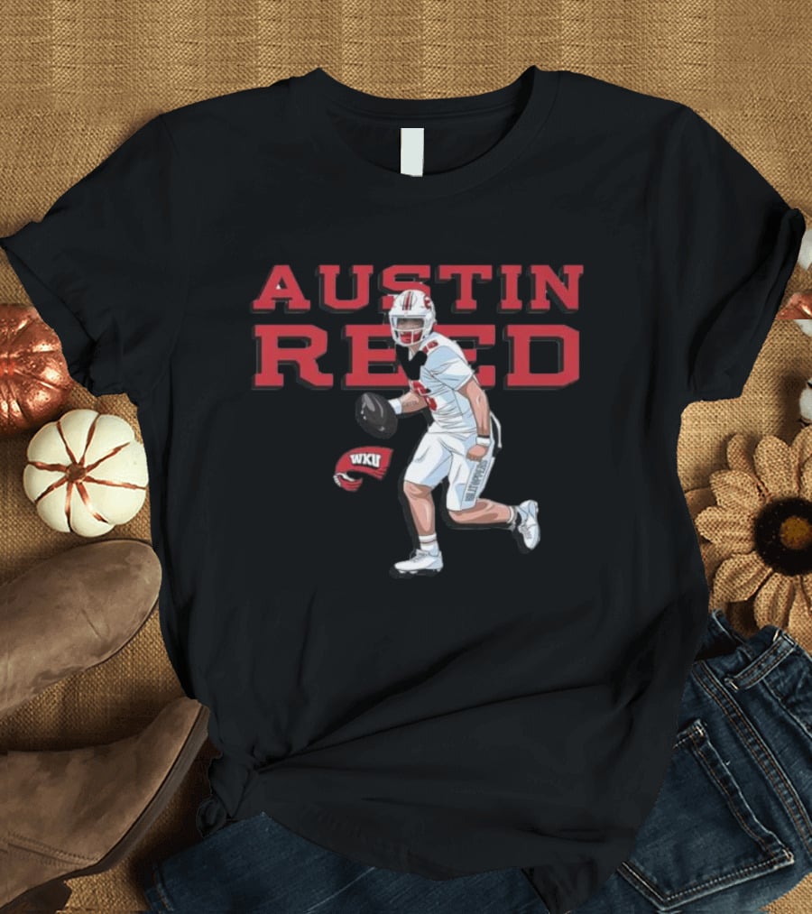 Austin Reed WKU Football Player Graphic With Helmet T-Shirt