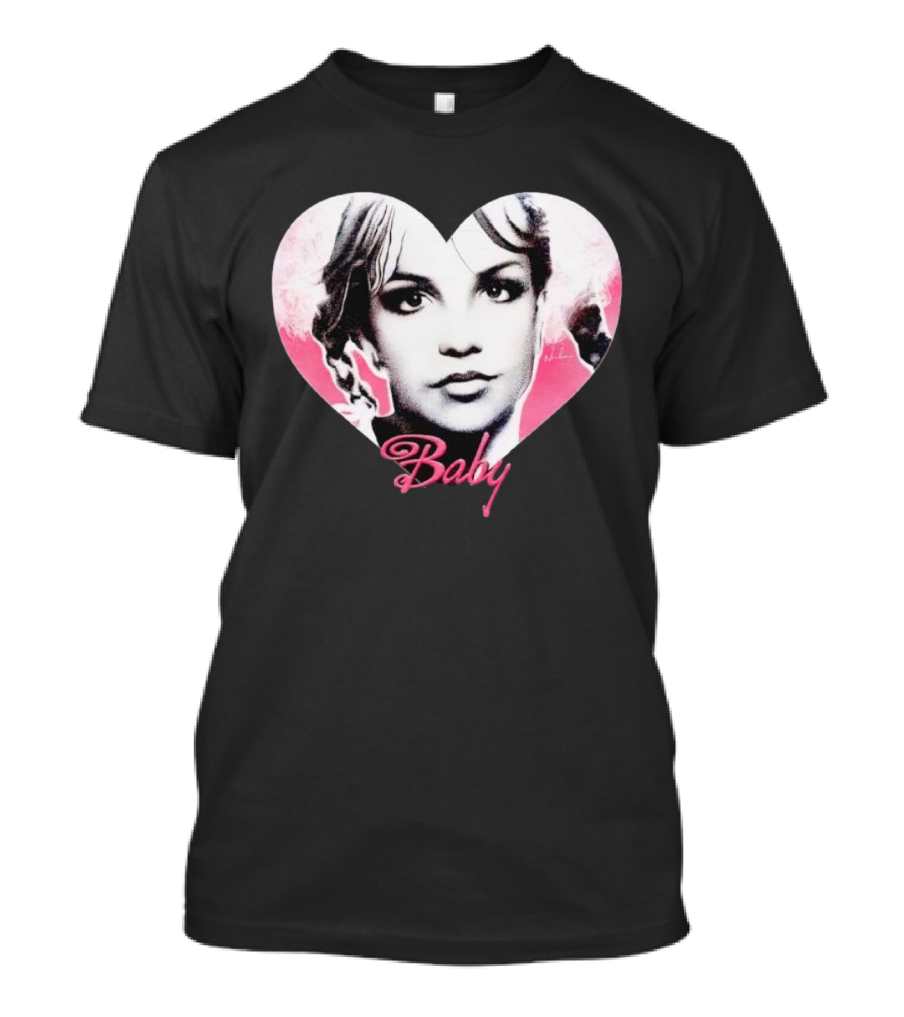 Britney Spears Baby Heart Portrait Pink Aesthetic T-Shirt