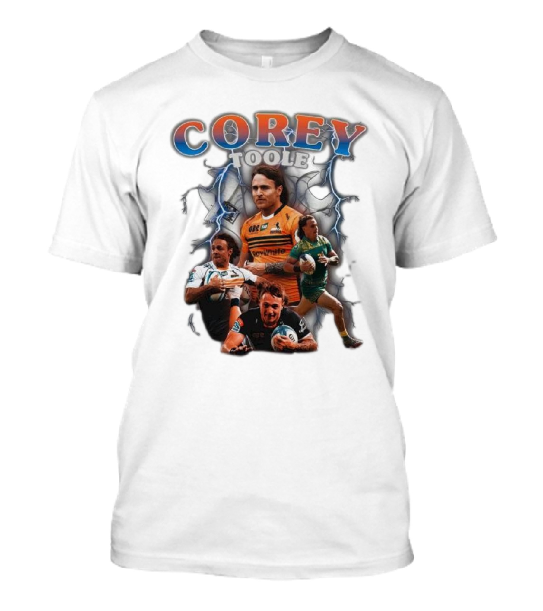 Corey Toole Rugby Lightning Vintage T-Shirt