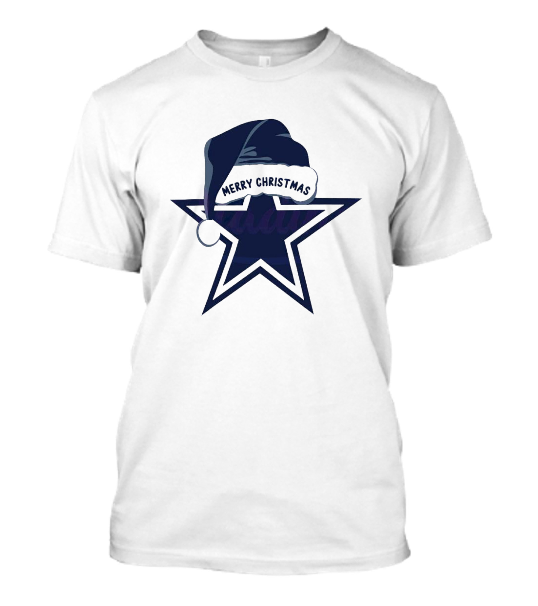 Dallas Cowboys Merry Christmas Santa Hat Star T-Shirt