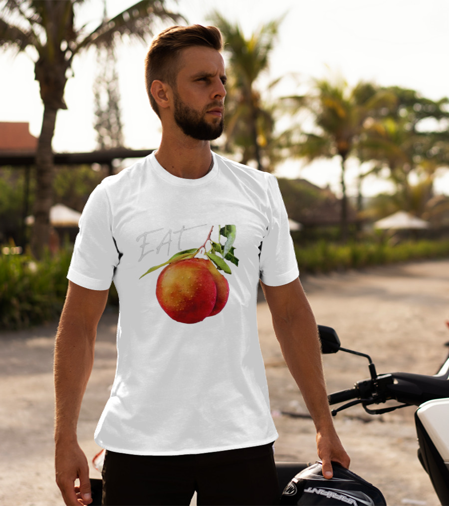 EAT Juicy Peaches With Dewy Leaves T-Shirt