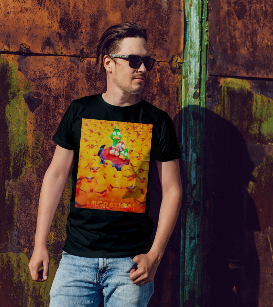 Illumination Presents Migration Ducks In Sunglasses Scene T-Shirt