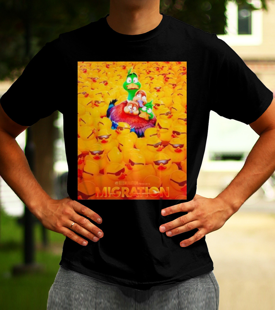 Illumination Presents Migration Ducks In Sunglasses Scene T-Shirt