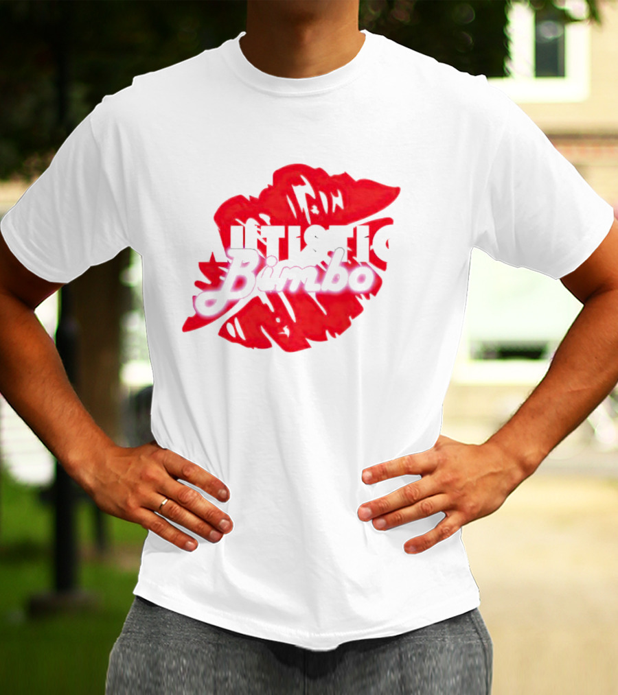 Autistic Bimbo Bold Red Lips T-Shirt