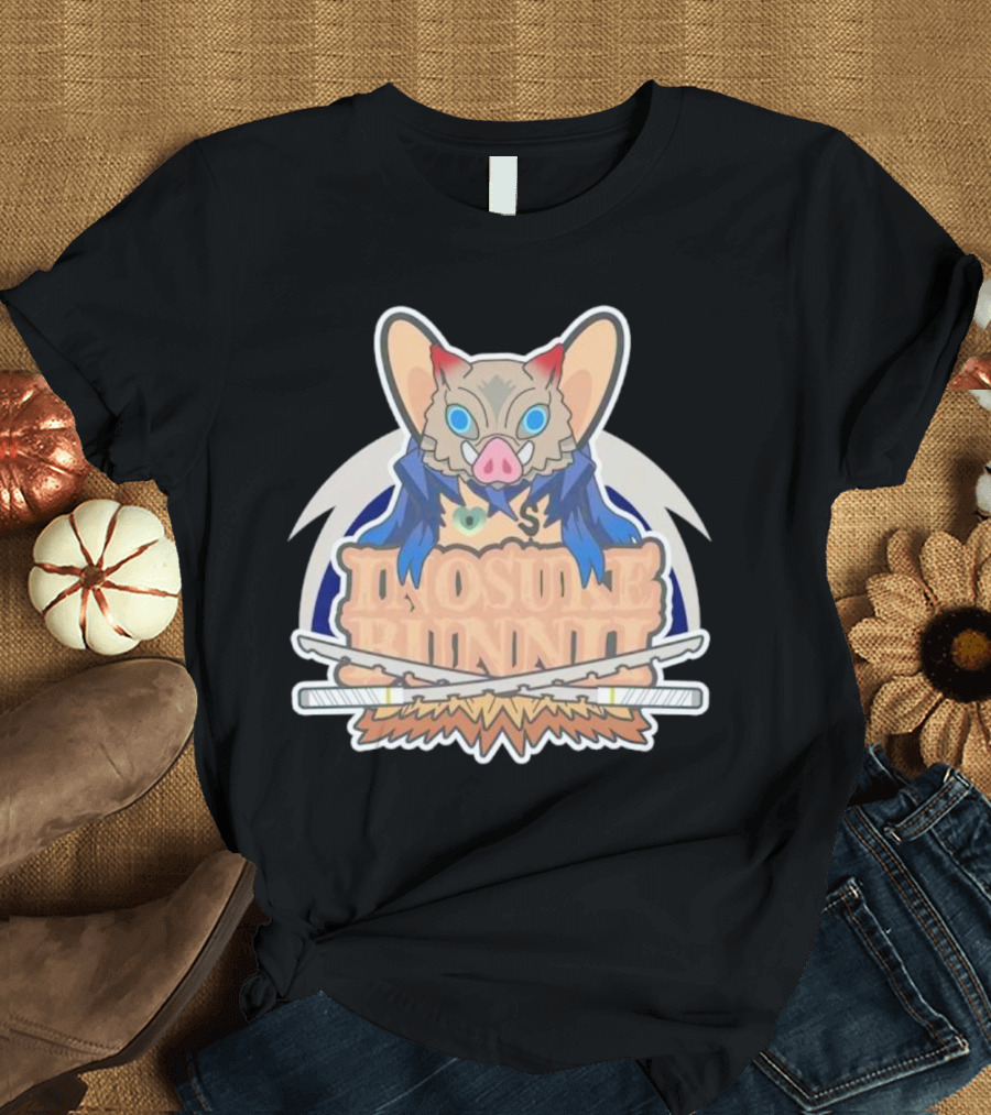 Bunnii Gang Inosuke Bunnii Masked Figure With Dual Swords T-Shirt