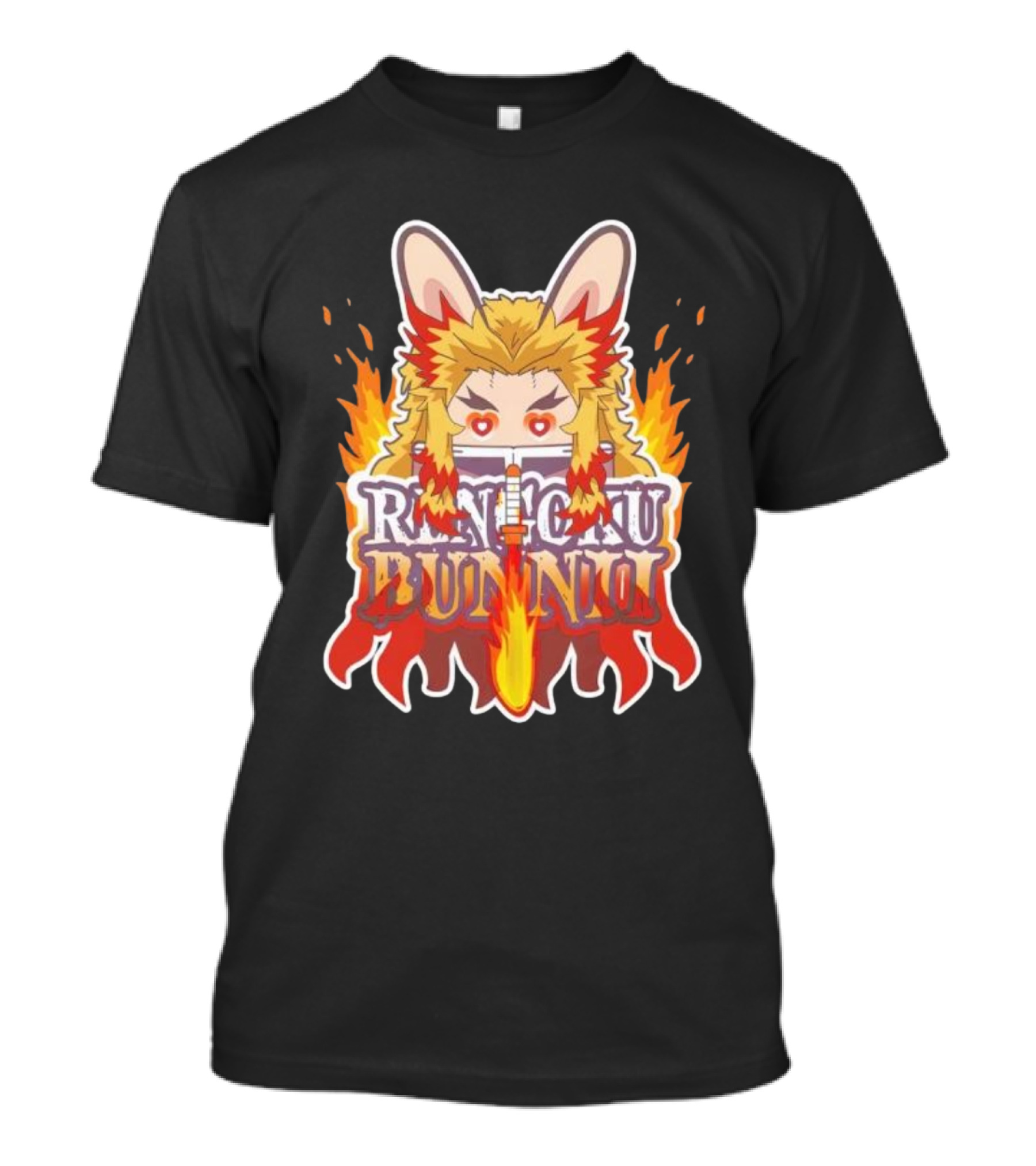 Bunnii Gang Rengoku Bunnii Fire Ears T-Shirt