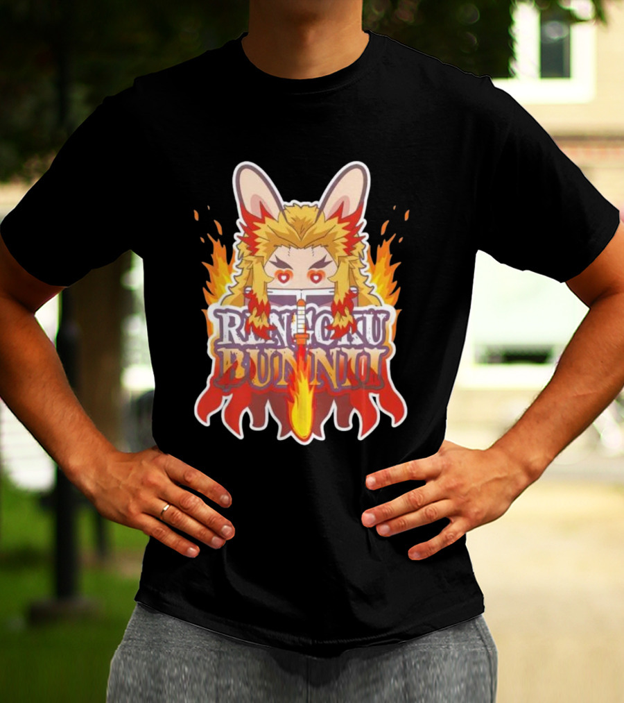 Bunnii Gang Rengoku Bunnii Fire Ears T-Shirt