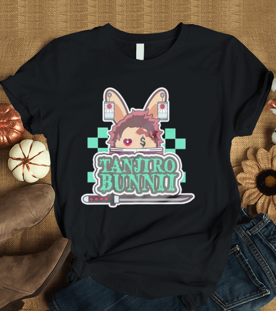 Tanjiro Bunnii Samurai Sword Anime T-Shirt