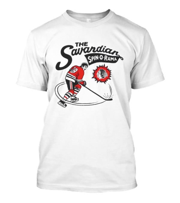 Chicago Blackhawks Savardian Spin-O-Rama Hockey Player Iconic Move T-Shirt