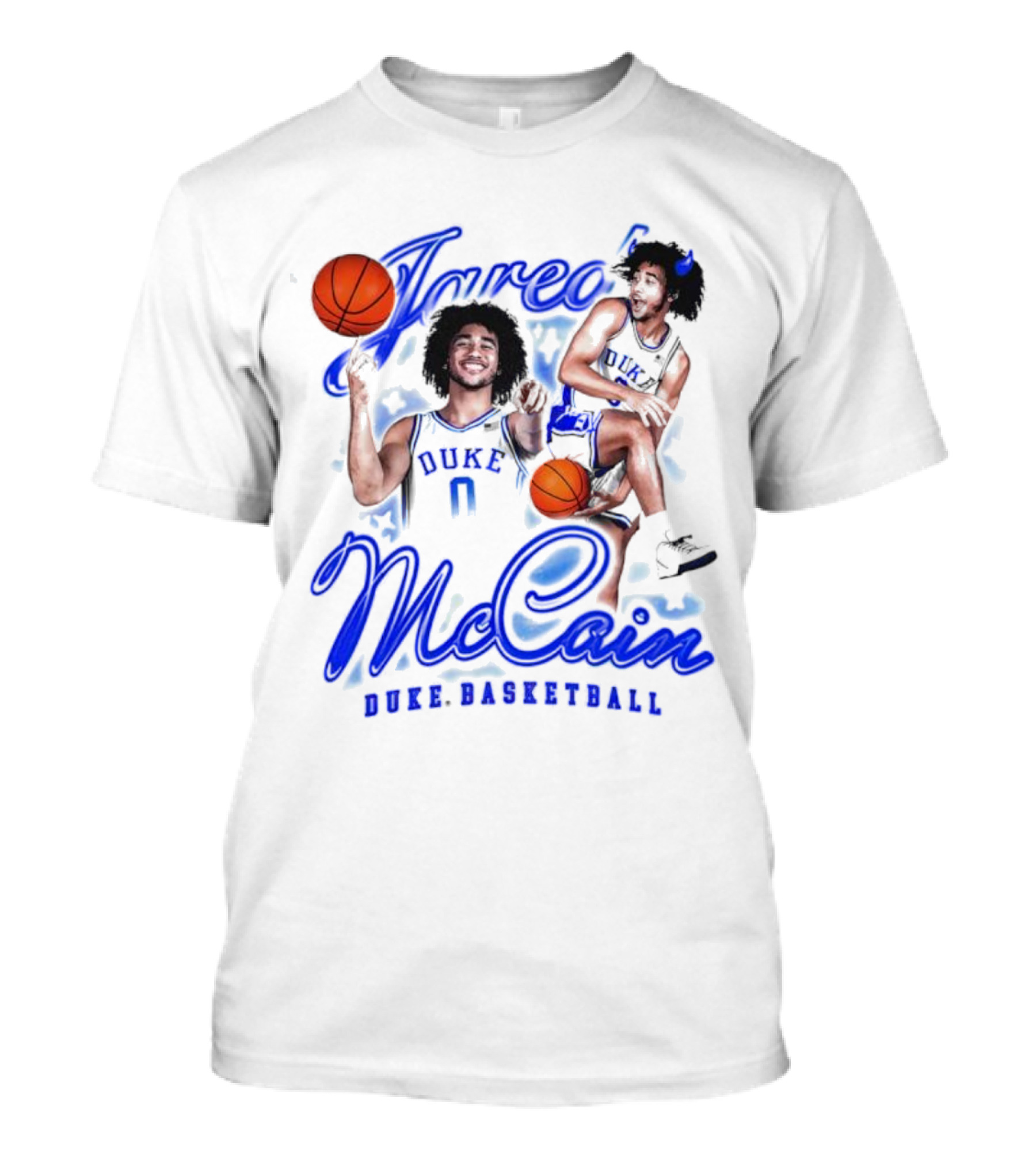 Jared McCain Duke Basketball Player With Ball T-Shirt