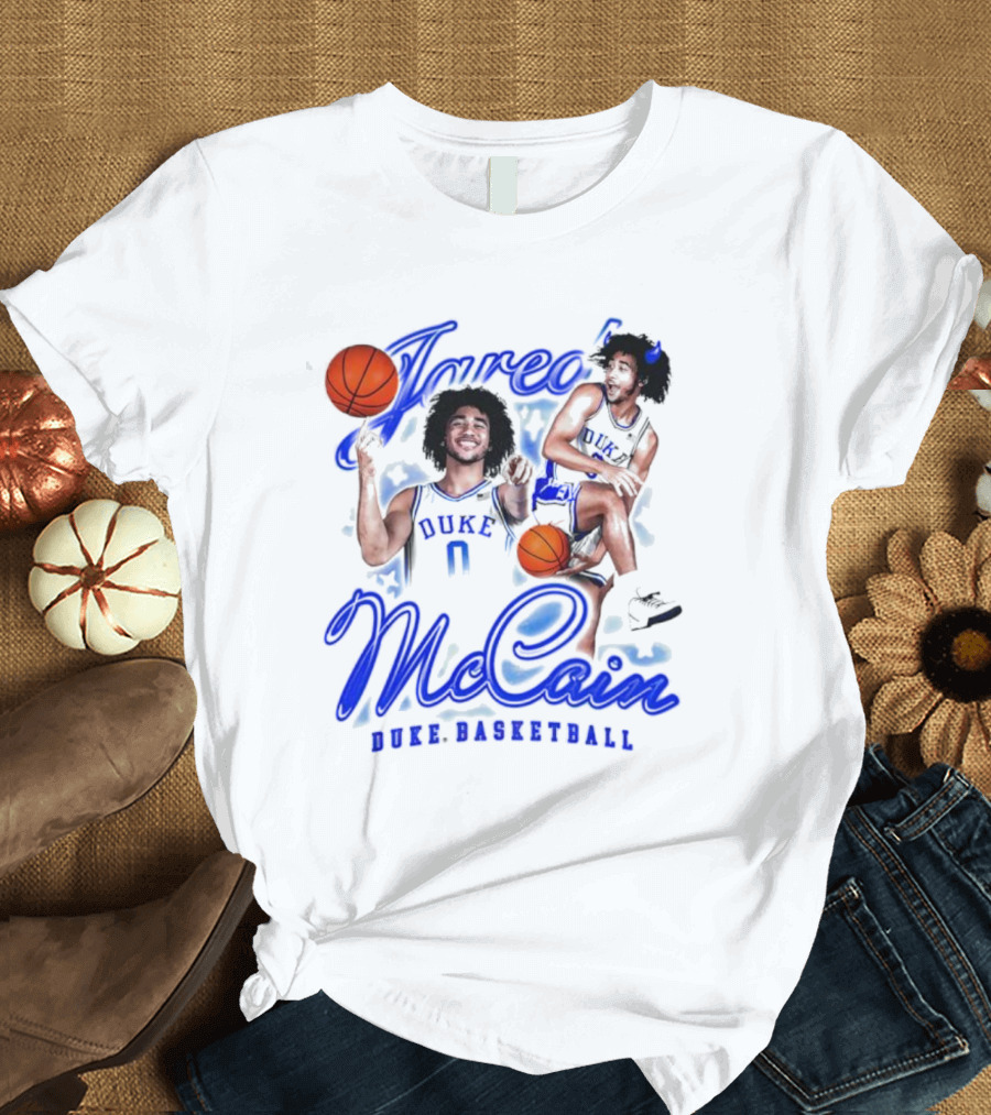 Jared McCain Duke Basketball Player With Ball T-Shirt