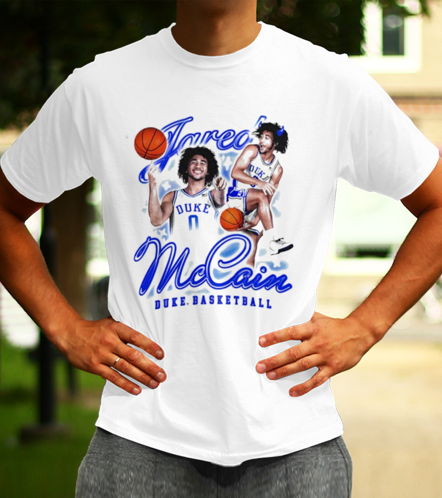 Jared McCain Duke Basketball Player With Ball T-Shirt